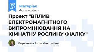 Проект "ВПЛИВ ЕЛЕКТРОМАГНІТНОГО ВИПРОМІНЮВАННЯ НА КІМНАТНУ РОСЛИНУ ФІАЛКУ"