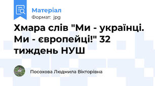 Хмара слів "Ми - українці. Ми - європейці!" 32 тиждень НУШ