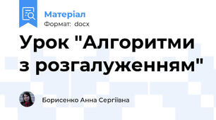 Урок "Алгоритми з розгалуженням"