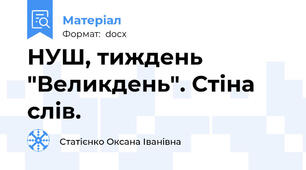 НУШ, тиждень "Великдень". Стіна слів.