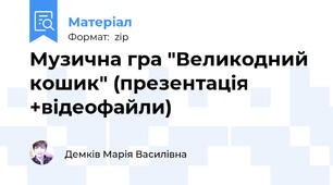 Музична гра "Великодний кошик" (презентація +відеофайли)