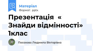 Презентація  «  Знайди відмінності»  1клас
