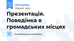 Презентація. Поведінка в громадських місцях