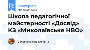 Школа педагогічної майстерності «Досвід»  КЗ «Миколаївське НВО»