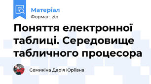 Поняття електронної таблиці. Середовище табличного процесора