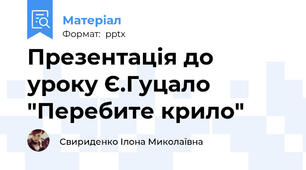 Презентація до уроку Є.Гуцало "Перебите крило"