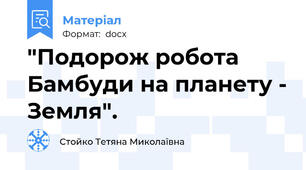 "Подорож робота Бамбуди на планету - Земля".