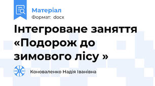 Інтегроване заняття «Подорож до зимового лісу »