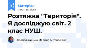 Розтяжка "Територія". Я досліджую світ. 2 клас НУШ.