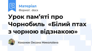 Урок пам’яті про Чорнобиль  «Білий птах з чорною відзнакою»