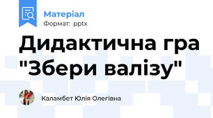 Дидактична гра "Збери валізу"