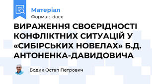 ВИРАЖЕННЯ СВОЄРІДНОСТІ КОНФЛІКТНИХ СИТУАЦІЙ У «СИБІРСЬКИХ НОВЕЛАХ» Б.Д. АНТОНЕНКА-ДАВИДОВИЧА