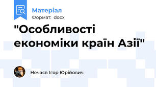 "Особливості економіки країн Азії"