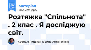 Розтяжка "Спільнота" . 2 клас . Я досліджую світ.