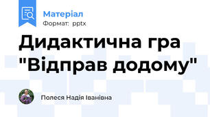 Дидактична гра "Відправ додому"
