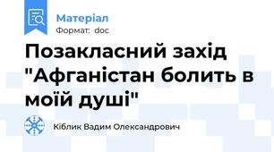 Позакласний захід "Афганістан болить в моїй душі"