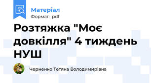 Розтяжка "Моє довкілля" 4 тиждень НУШ