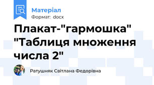 Плакат-"гармошка" "Таблиця множення числа 2"