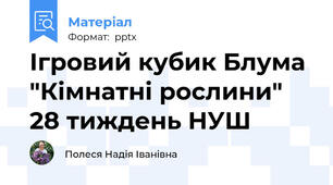 Ігровий кубик Блума "Кімнатні рослини" 28 тиждень НУШ
