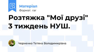 Розтяжка "Мої друзі" 3 тиждень НУШ.