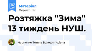 Розтяжка "Зима" 13 тиждень НУШ.