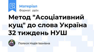 Метод "Асоціативний кущ" до слова Україна 32 тиждень НУШ
