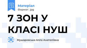 7 ЗОН У КЛАСІ НУШ