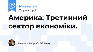 Америка: Третинний сектор економіки.