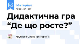 Дидактична гра “Де що росте?”