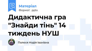 Дидактична гра "Знайди тінь" 14 тиждень НУШ