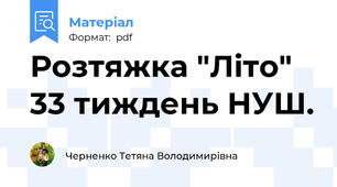 Розтяжка "Літо" 33 тиждень НУШ.
