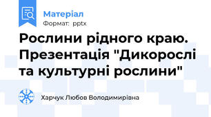 Рослини рідного краю. Презентація "Дикорослі та культурні рослини"