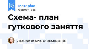 Схема- план гуткового заняття