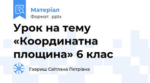 Урок на тему «Координатна площина» 6 клас
