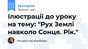 Ілюстрації до уроку на тему: "Рух Землі навколо Сонця. Рік."