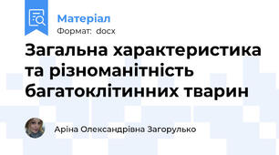 Загальна характеристика та різноманітність багатоклітинних тварин