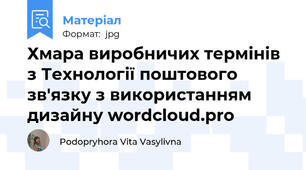 Хмара виробничих термінів з Технології поштового зв'язку з використанням дизайну wordcloud.pro