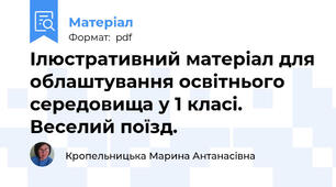 Ілюстративний матеріал для облаштування освітнього середовища у 1 класі. Веселий поїзд.