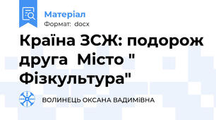 Країна ЗСЖ: подорож друга  Місто " Фізкультура"