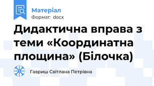 Дидактична вправа з теми «Координатна площина» (Білочка)