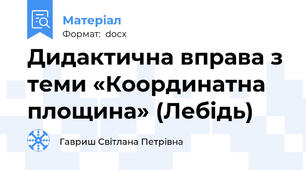 Дидактична вправа з теми «Координатна площина» (Лебідь)