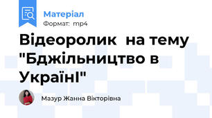 Відеоролик  на тему "Бджільництво в УкраїнІ"