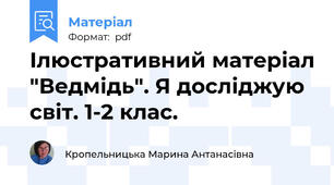 Ілюстративний матеріал "Ведмідь". Я досліджую світ. 1-2 клас.