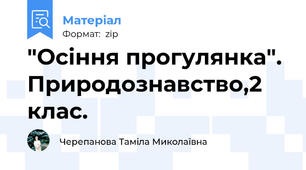 "Осіння прогулянка". Природознавство,2 клас.