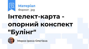 Інтелект-карта - опорний конспект  "Булінг"