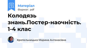 Колодязь знань.Постер-наочність. 1-4 клас