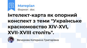 Інтелект-карта як опорний конспект з теми "Українське красномовство ХІV-ХVІ, ХVІІ-ХVІІІ століть".