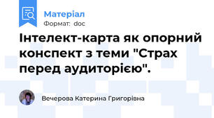 Інтелект-карта як опорний конспект з теми "Страх перед аудиторією".
