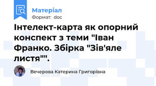Інтелект-карта як опорний конспект з теми "Іван Франко. Збірка "Зів'яле листя"".