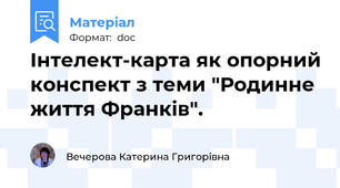 Інтелект-карта як опорний конспект з теми "Родинне життя Франків".